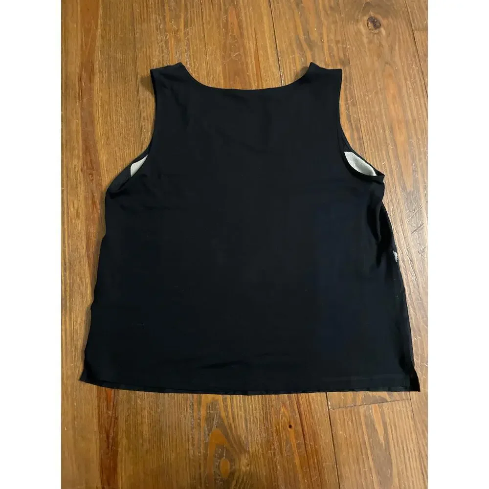 Eileen Fisher Black & White Tribal Geometric Lightweight Tank, M - Picture 4 of 4